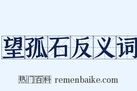 望孤石反义词是什么意思的图片